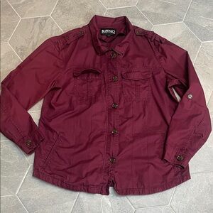 Buffalo David Bitton Maroon Military Utility Jacket | Size L